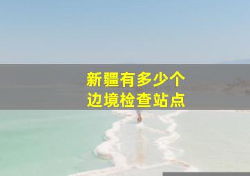 新疆有多少个边境检查站点