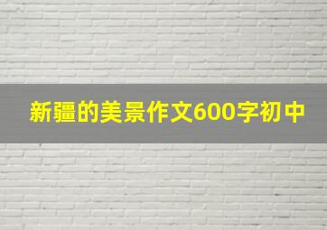 新疆的美景作文600字初中