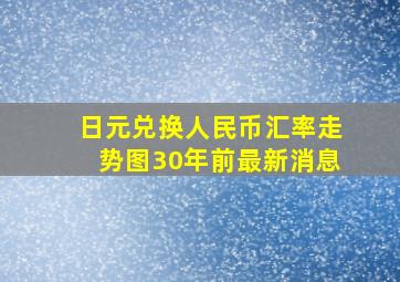 日元兑换人民币汇率走势图30年前最新消息