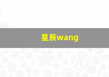 星辰wang