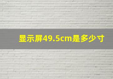 显示屏49.5cm是多少寸