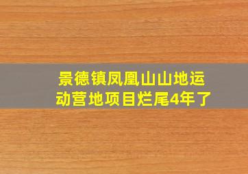 景德镇凤凰山山地运动营地项目烂尾4年了