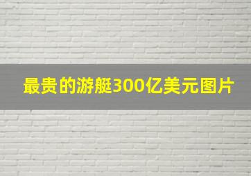 最贵的游艇300亿美元图片