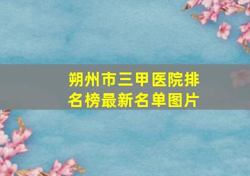 朔州市三甲医院排名榜最新名单图片