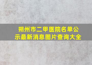 朔州市二甲医院名单公示最新消息图片查询大全