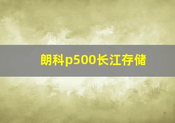 朗科p500长江存储