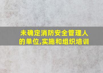 未确定消防安全管理人的单位,实施和组织培训