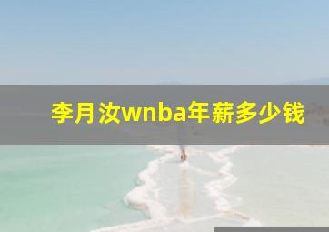 李月汝wnba年薪多少钱