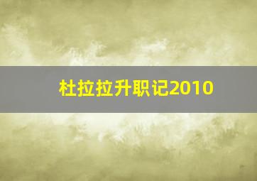 杜拉拉升职记2010