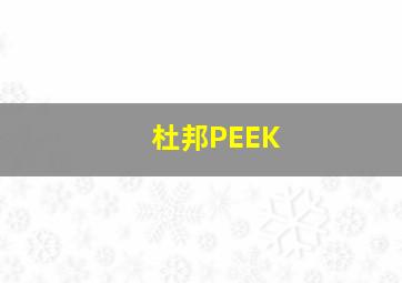 杜邦PEEK