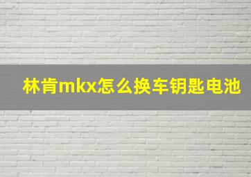 林肯mkx怎么换车钥匙电池