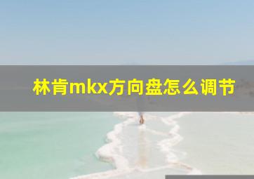 林肯mkx方向盘怎么调节