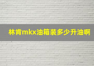 林肯mkx油箱装多少升油啊