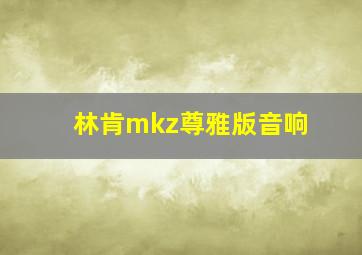 林肯mkz尊雅版音响