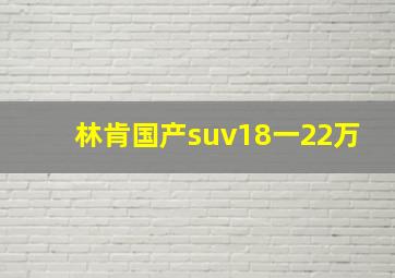 林肯国产suv18一22万