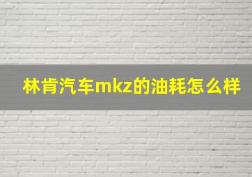 林肯汽车mkz的油耗怎么样