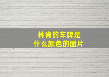 林肯的车牌是什么颜色的图片