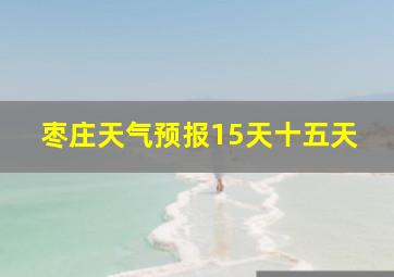 枣庄天气预报15天十五天