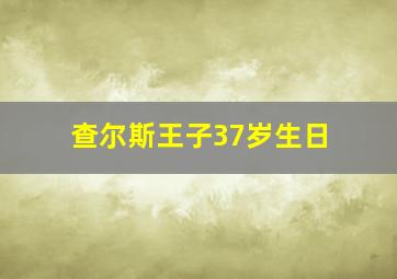 查尔斯王子37岁生日