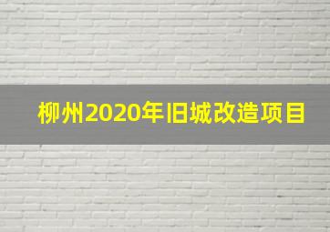 柳州2020年旧城改造项目