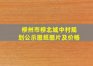 柳州市柳北城中村规划公示图纸图片及价格