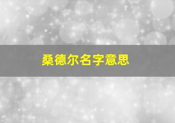 桑德尔名字意思