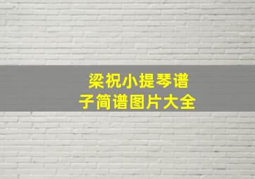 梁祝小提琴谱子简谱图片大全