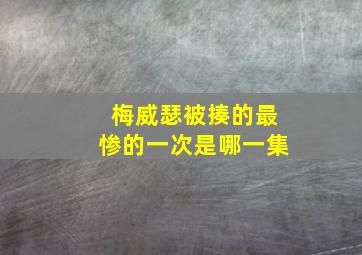 梅威瑟被揍的最惨的一次是哪一集