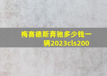 梅赛德斯奔驰多少钱一辆2023cls200