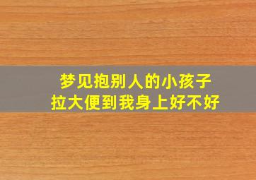 梦见抱别人的小孩子拉大便到我身上好不好