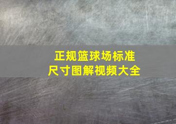 正规篮球场标准尺寸图解视频大全