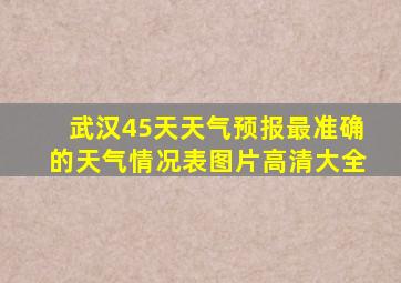 武汉45天天气预报最准确的天气情况表图片高清大全