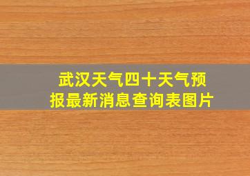 武汉天气四十天气预报最新消息查询表图片