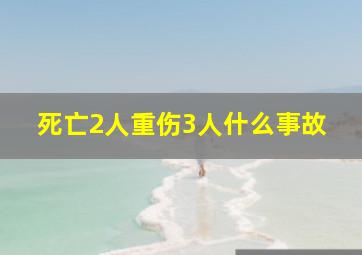 死亡2人重伤3人什么事故