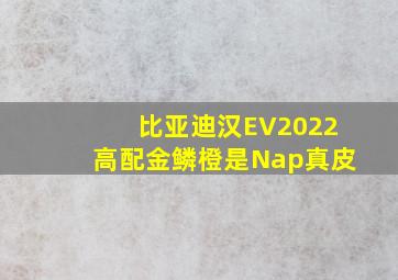 比亚迪汉EV2022高配金鳞橙是Nap真皮