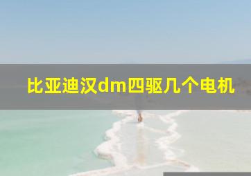 比亚迪汉dm四驱几个电机