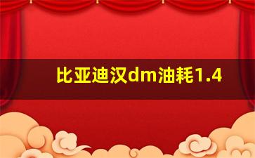 比亚迪汉dm油耗1.4