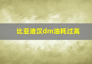 比亚迪汉dm油耗过高