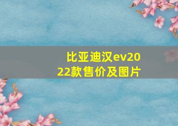 比亚迪汉ev2022款售价及图片