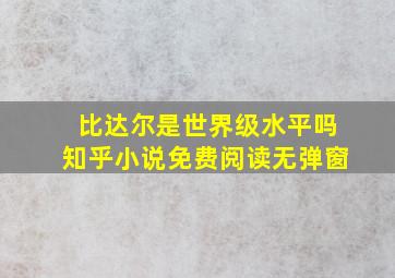 比达尔是世界级水平吗知乎小说免费阅读无弹窗