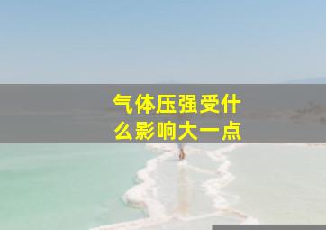 气体压强受什么影响大一点