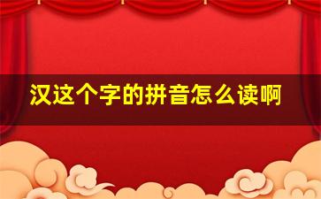 汉这个字的拼音怎么读啊