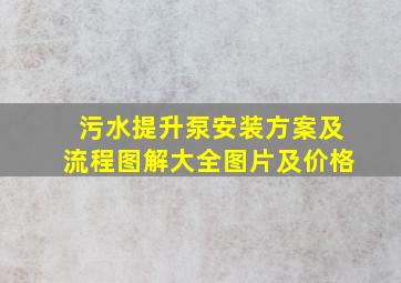 污水提升泵安装方案及流程图解大全图片及价格