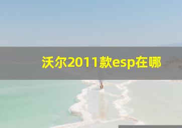 沃尔2011款esp在哪