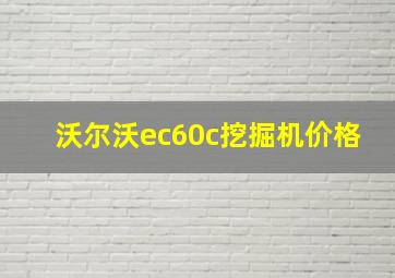 沃尔沃ec60c挖掘机价格