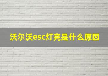 沃尔沃esc灯亮是什么原因