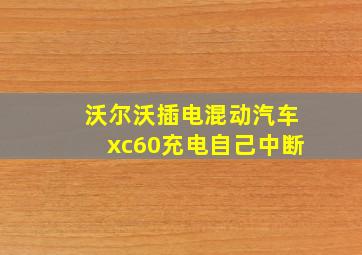 沃尔沃插电混动汽车xc60充电自己中断