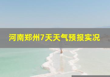 河南郑州7天天气预报实况