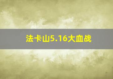 法卡山5.16大血战