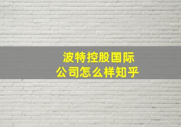 波特控股国际公司怎么样知乎